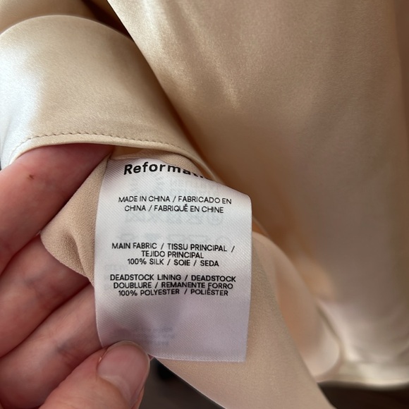 NWT Reformation Wyn Silk Dress in Prosecco Size 6 - Picture 11 of 11